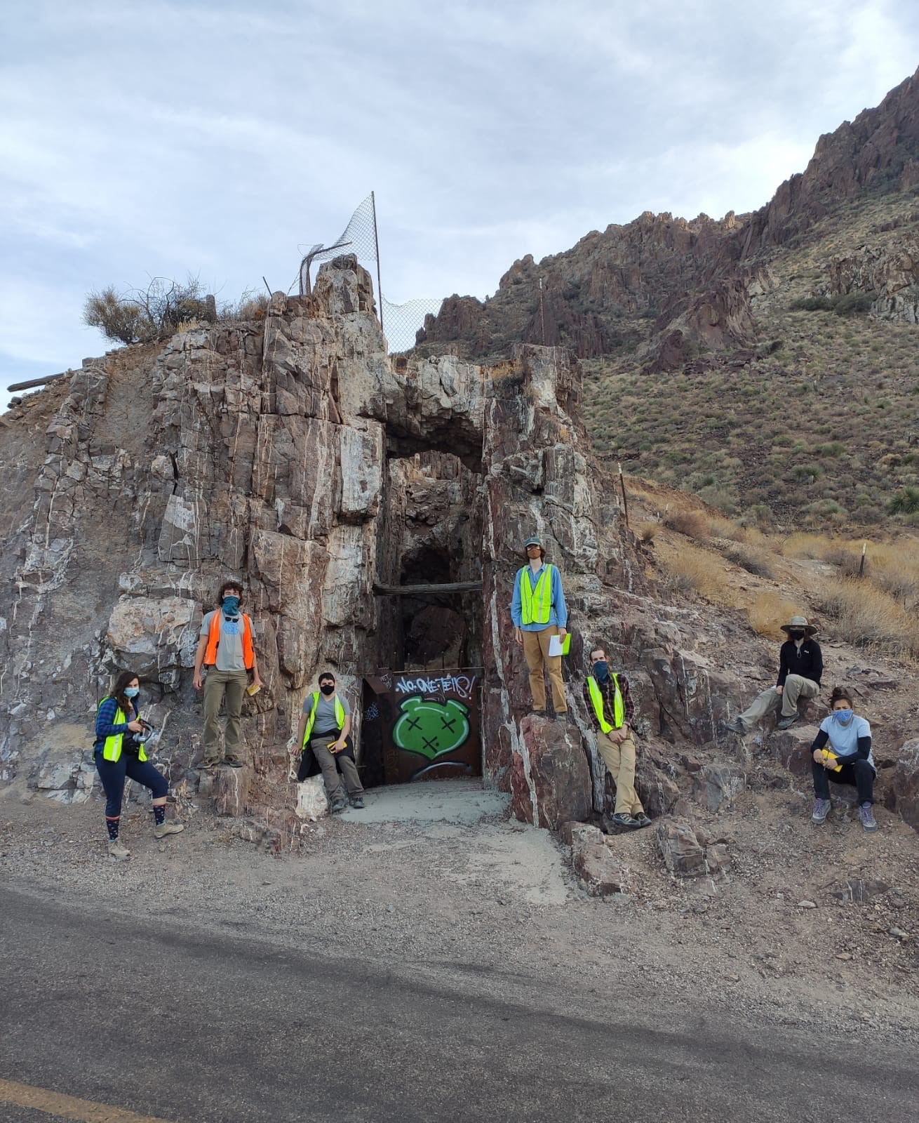 Field camp participants mapping structural geology in the Arizona Transition Zone