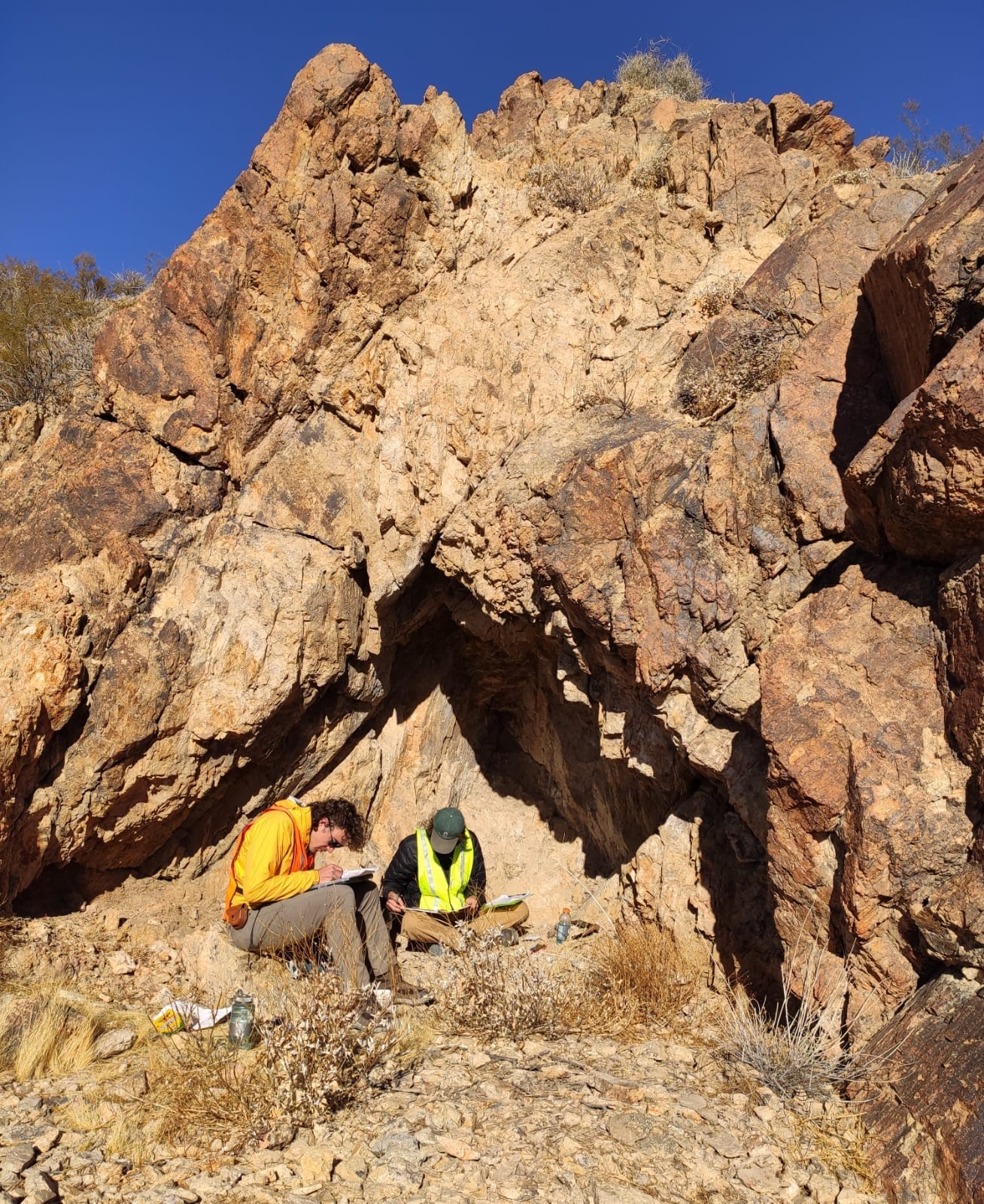 Metamorphic core complex exposed in the Arizona field camp study area