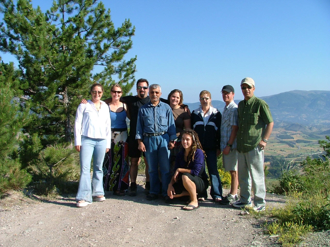 Field camp students near Çelebî-Ankara tectonic zone, Türkiye