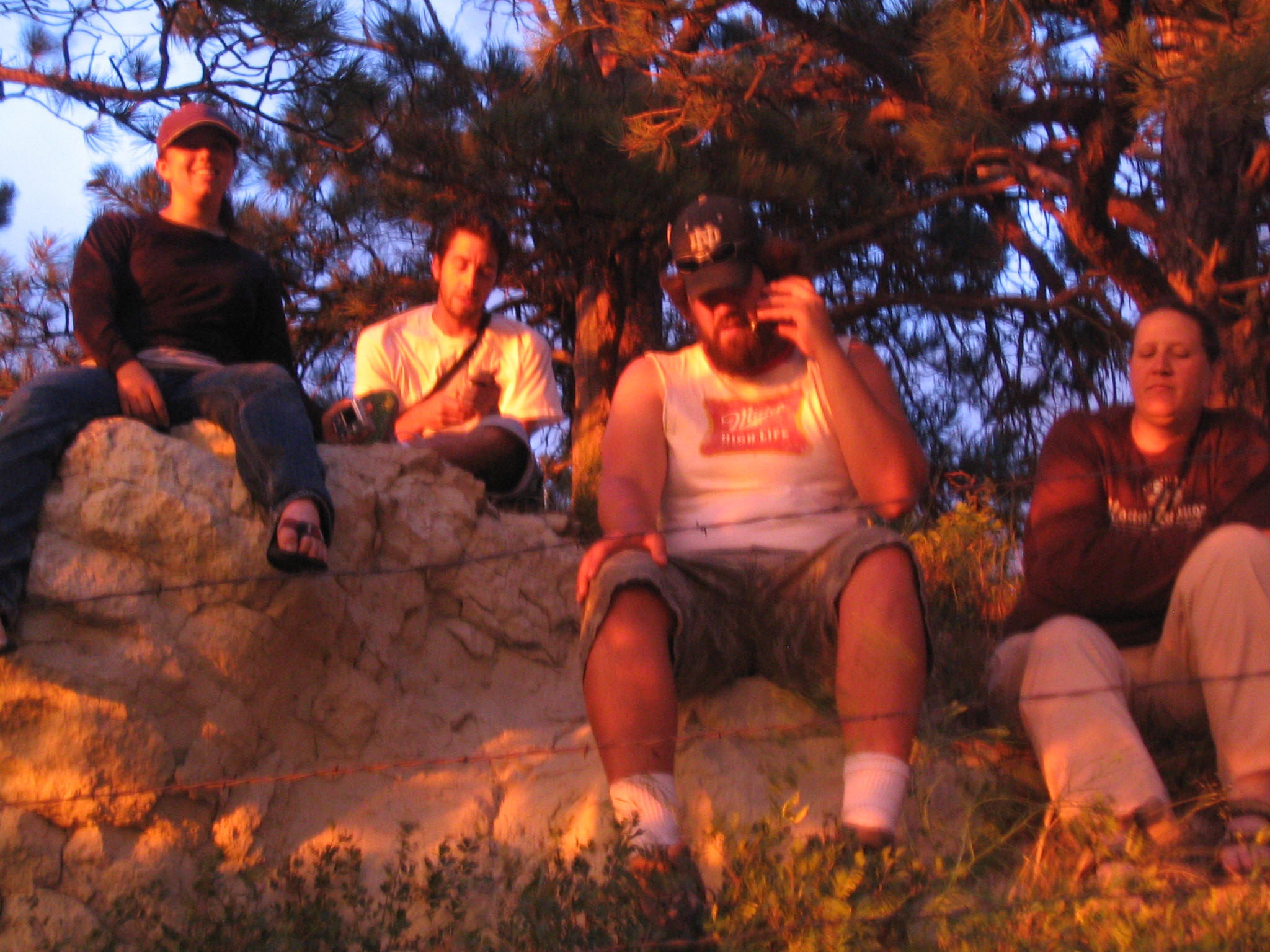 Field camp participants at Black Hills geological site