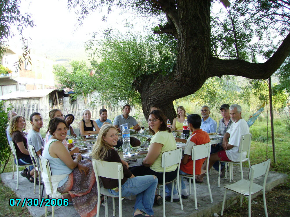 Field camp participants conducting geologic mapping