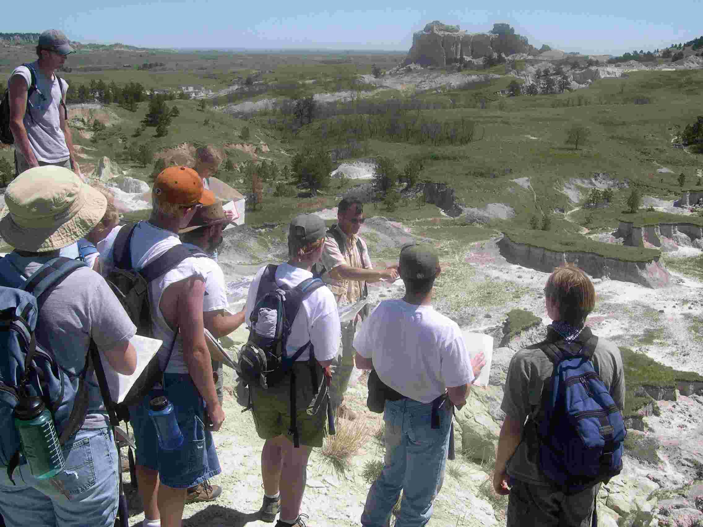 BHNSFS field camp participants during geological study session